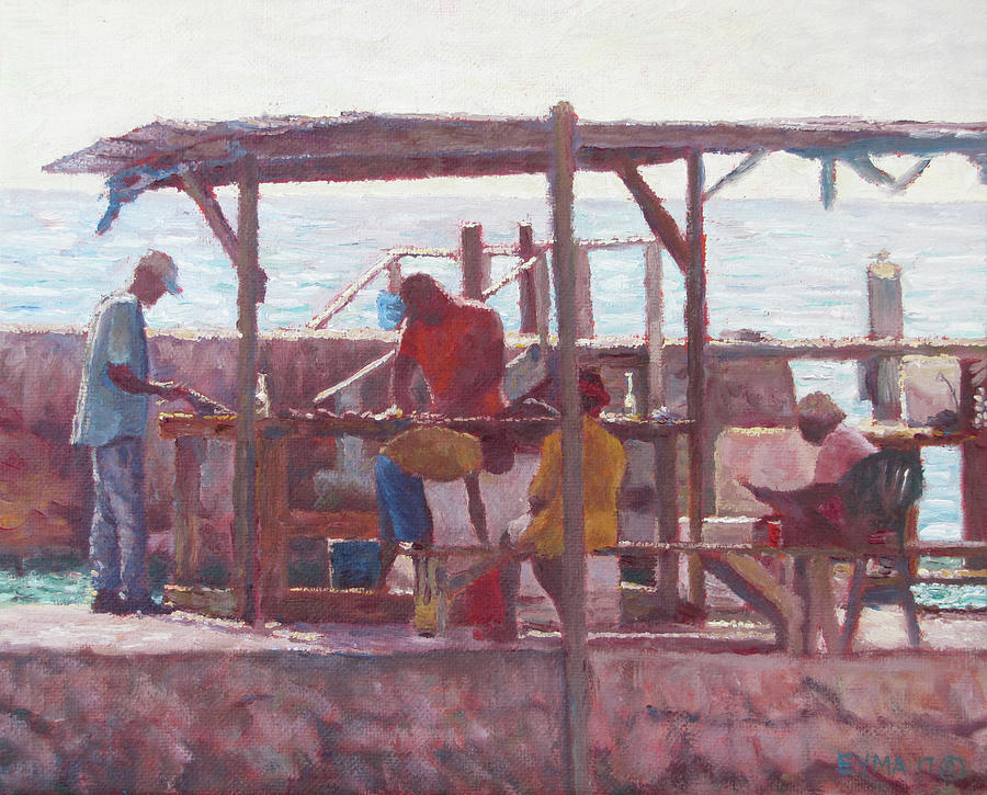 Men At Work Painting by Ritchie Eyma
