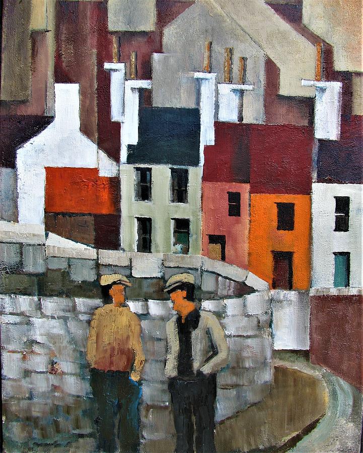 Men From Aran Painting by Val Byrne