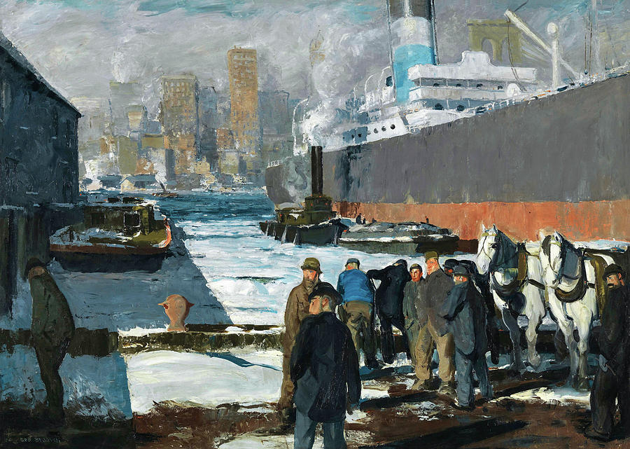 New York City Painting - Men of the Docks by George Bellows 1912 by George Bellows