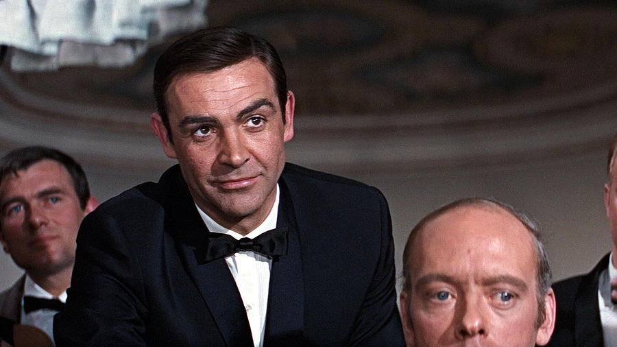 Men S Black Polo Shirt James Bond Sean Connery Tuxedo Men Actor Smiling ...