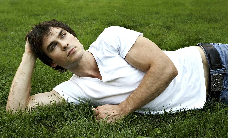 ian somerhalder in white shirt