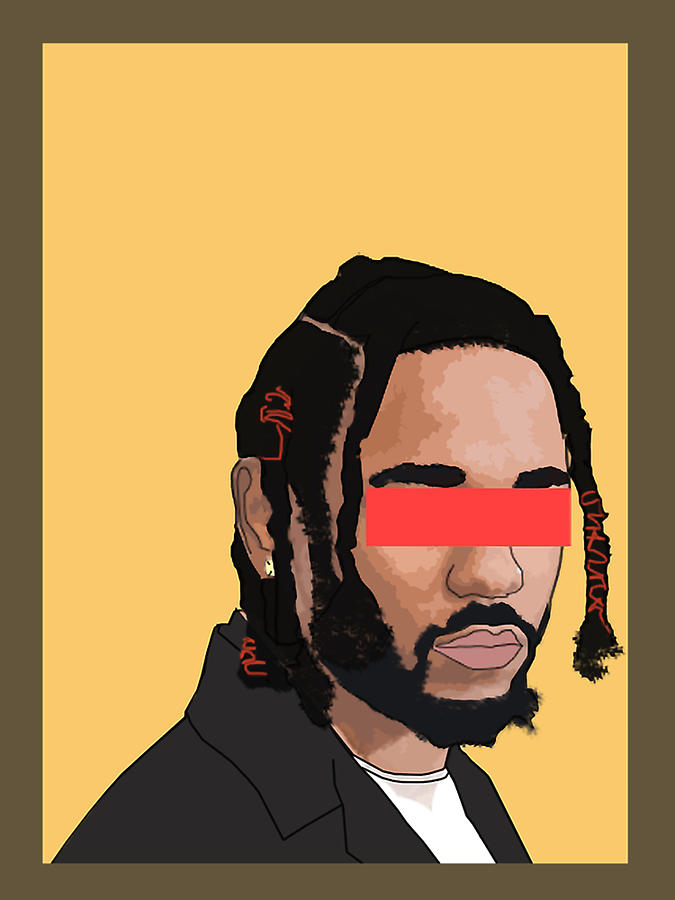 Men Women Team Kendrick Lamar Face Art Cute Digital Art By Abelin