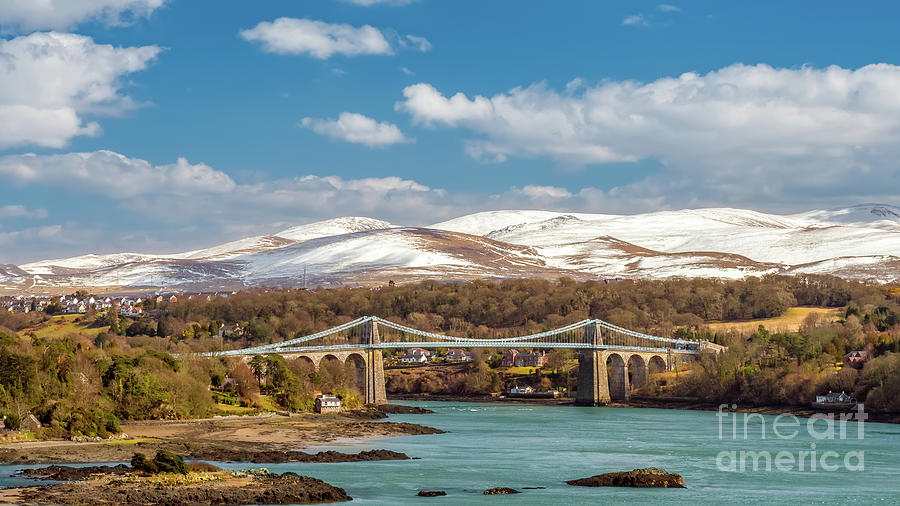 Menai Bridge Snowdonia Anglesey Photograph by Adrian Evans