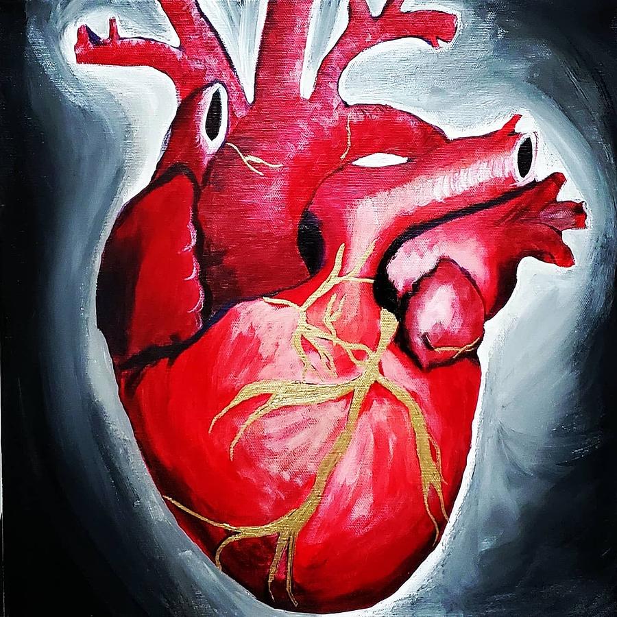 Mended Heart Painting by Amy Kuenzie