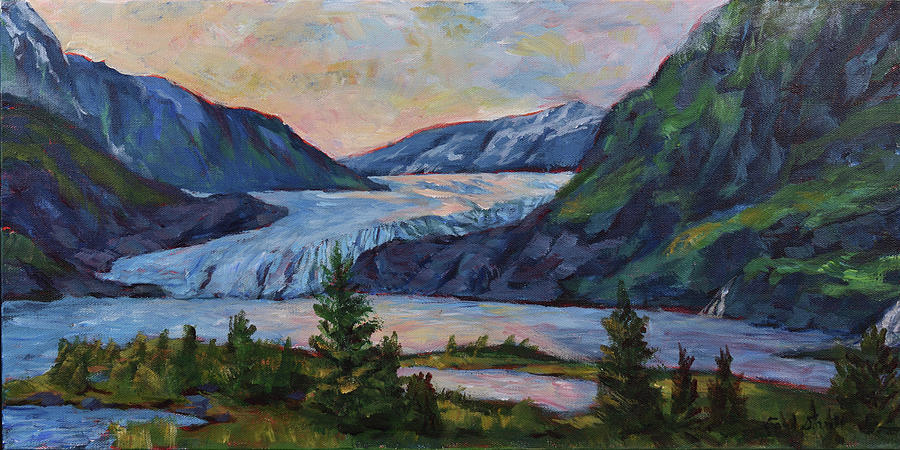 Mendenhall Glacier #1 Painting by David Dorrell