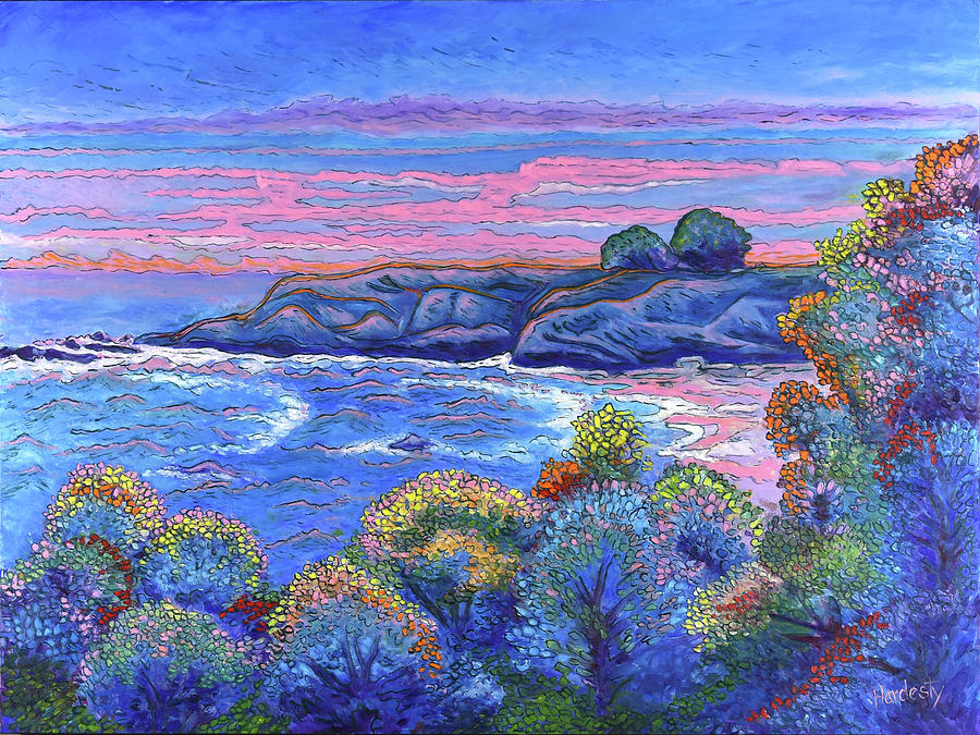 Mendocino Headlands 3 Painting by David Hardesty