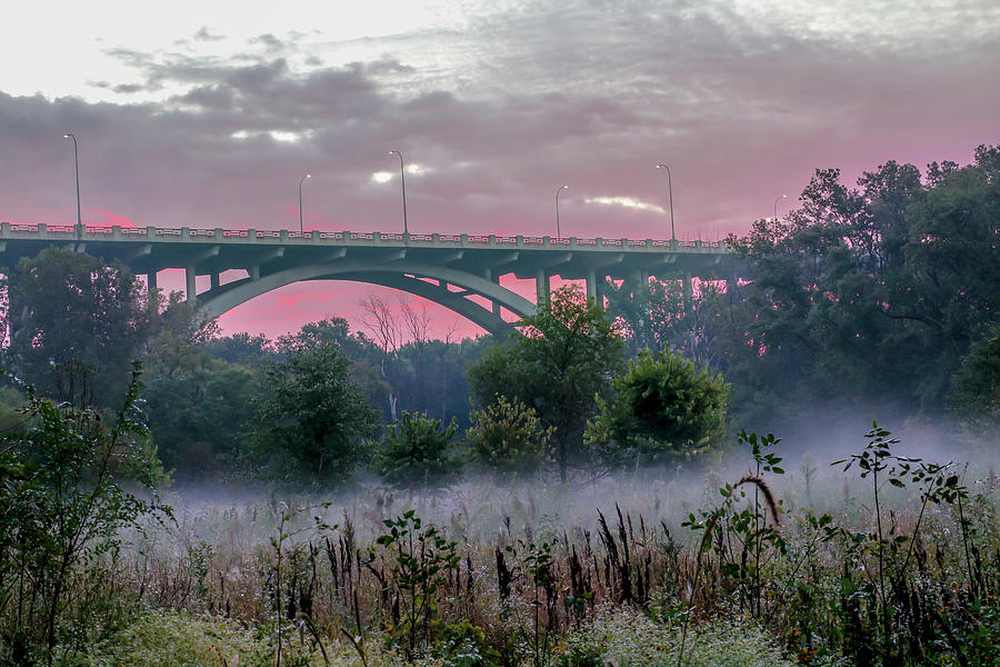 Summer Photograph - Mendota Bridge Sunrise by Patti Deters