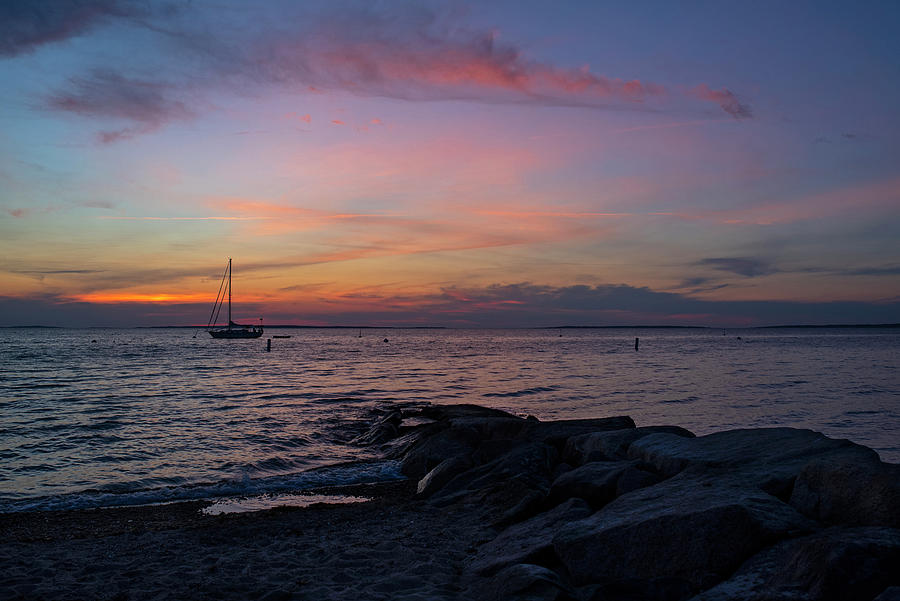 Menemsha Beach Sunset Chilmark Massachusetts Marthas Vineyard Photograph by Toby McGuire