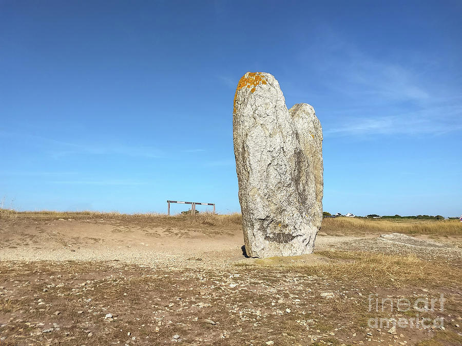 Menhir Beg Er Goalennec on peninsula Quiberon in Brittany Photograph by Michal Boubin
