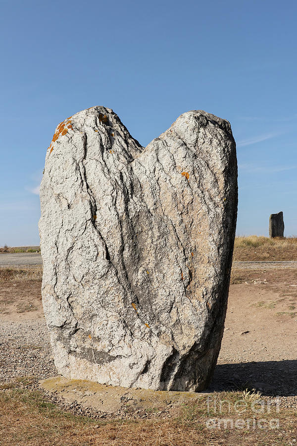 Prehistoric Photograph - Menhir Beg Er Goalennec, Quiberon, Brittany, France by Michal Boubin