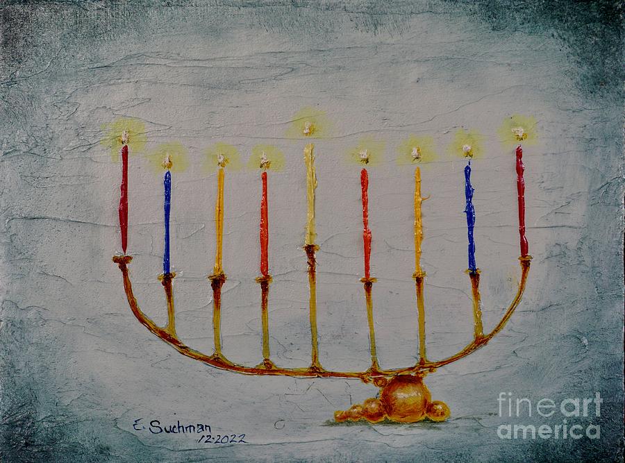 Menorah 2022 Painting by Eric Suchman - Fine Art America