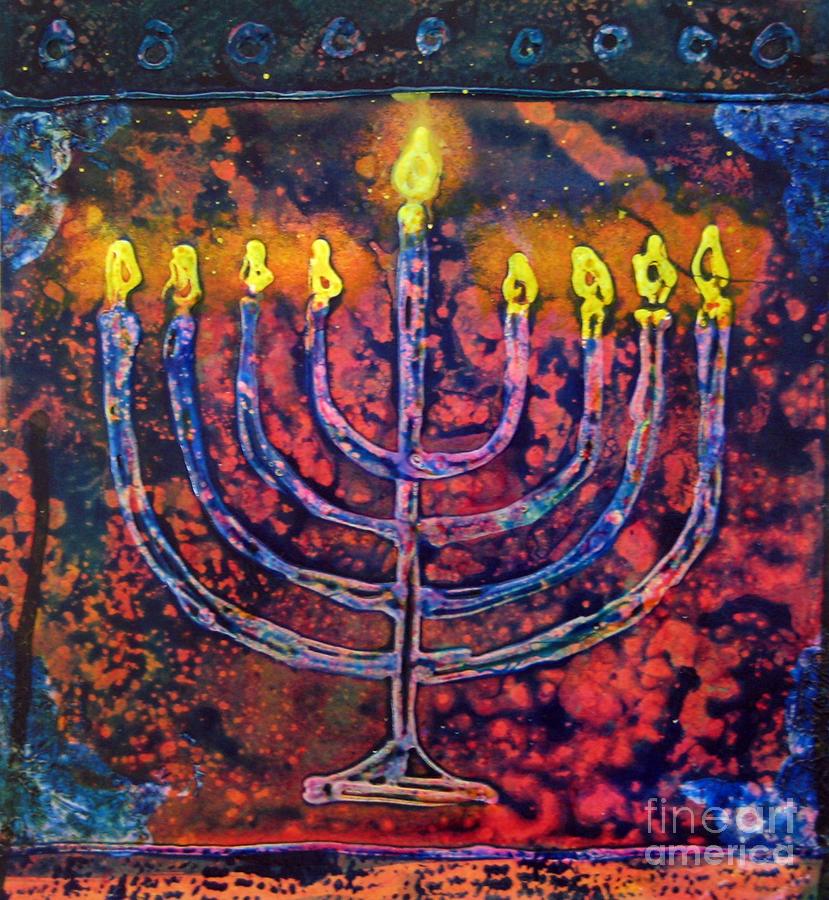 Menorah Colors Painting by Liana Yarckin - Fine Art America