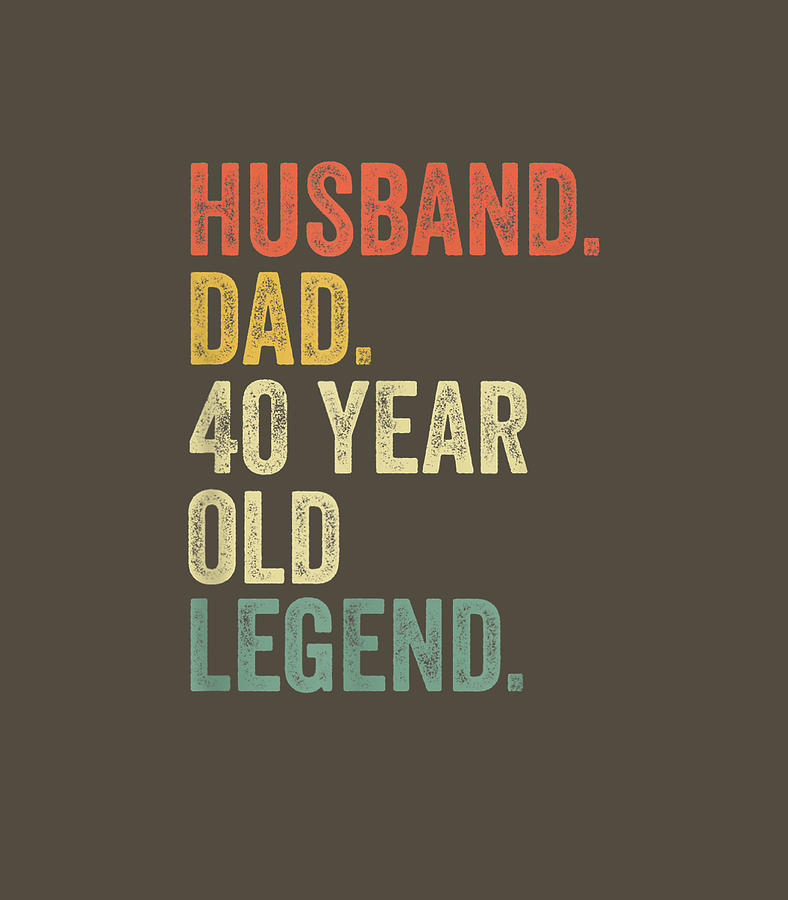 Mens Funny 40th Birthday For Men Vintage Dad 1980 Digital Art by Drummj ...