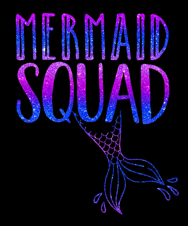 Mermaid Squad Cute Mermaid Art Birthday Party' Sticker