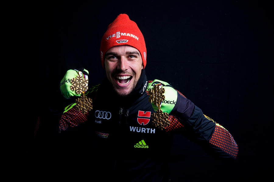 Mens Nordic Combined HS130 Team Sprint - FIS Nordic World Ski Championships Photograph by Handout