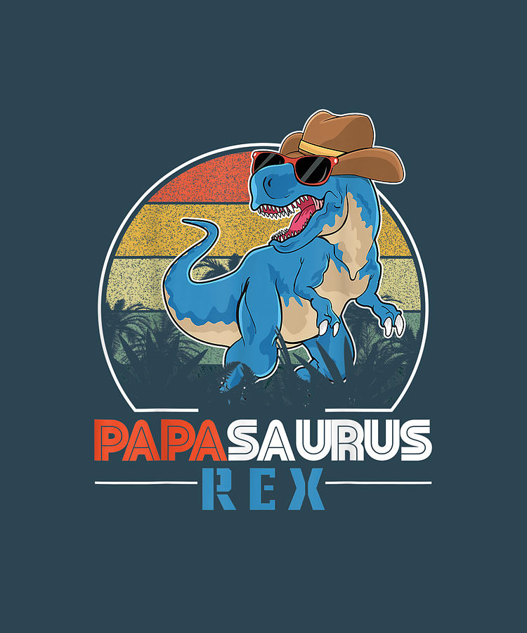 Mens Papasaurus Rex Best Papa Family Drawing by Alicia Cosper | Fine ...