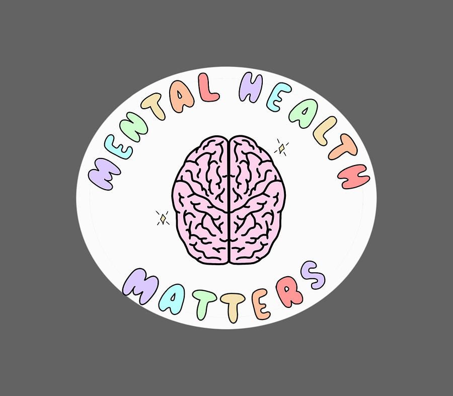 mental health matters brain Magnet Painting by Bell Lee | Pixels