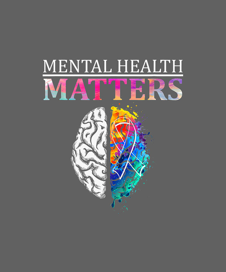 Mental Health Matters mental health awareness Brain Art T-Shirt