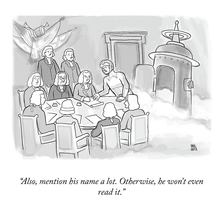 Madison Drawing - Mention His Name A Lot by Paul Noth