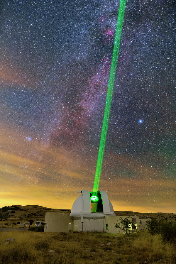 MEO Laser Beam Photograph by Ralf Rohner