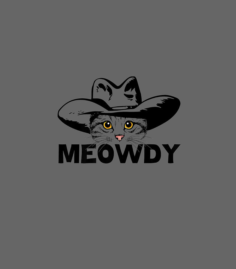 Meowdy - Funny Mashup Between Meow and Howdy Cat Meme iPad Case