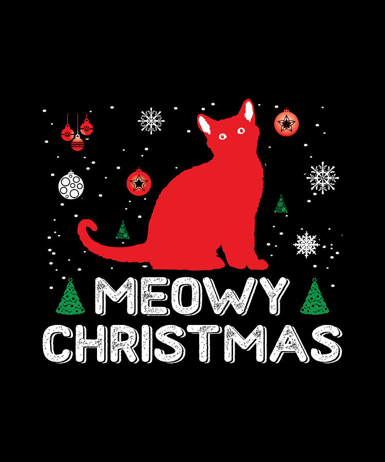 meowy Christmas cats day Digital Art by Lazado - Fine Art America