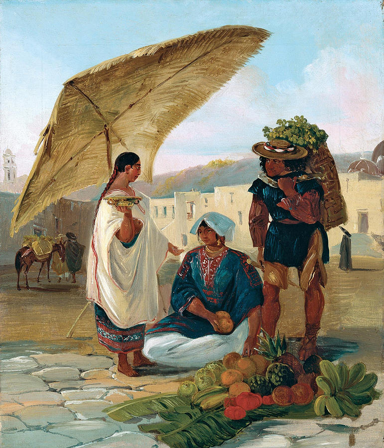 Mercado De M Xico Painting By Johann Moritz Rugendas - Fine Art America