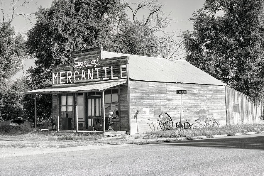Mercantile  An Old Country Store Black And White Photograph by Ann Powell
