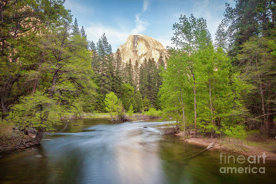 Yosemite National Park Photograph - Merced River and Half Dome, Yosemite by Colin and Linda McKie