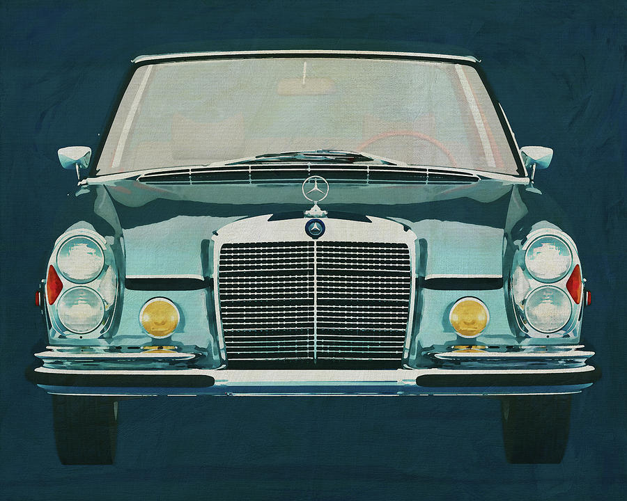 Mercedes 300 SEL front Painting by Jan Keteleer
