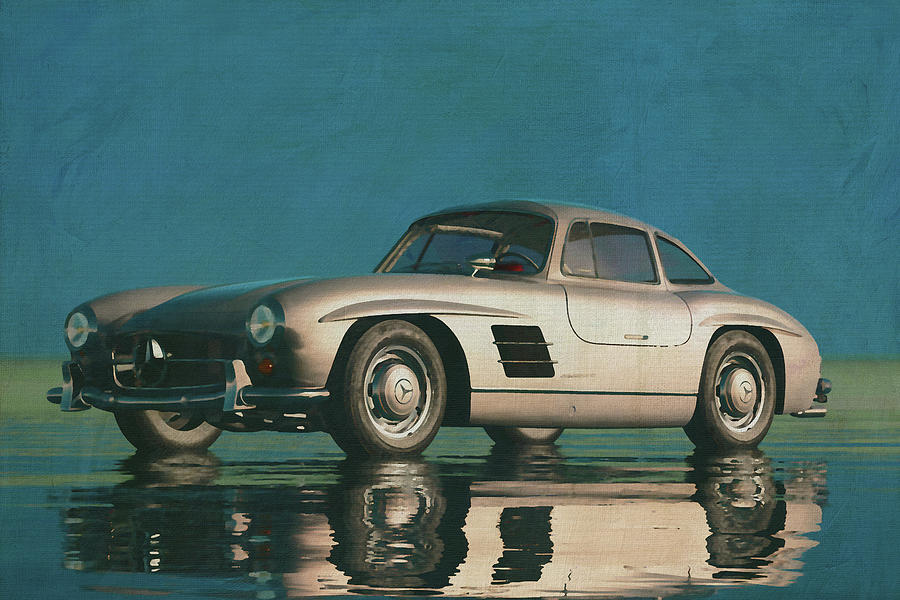 Mercedes 300 SL Gullwings Introduced in 1964 Digital Art by Jan Keteleer