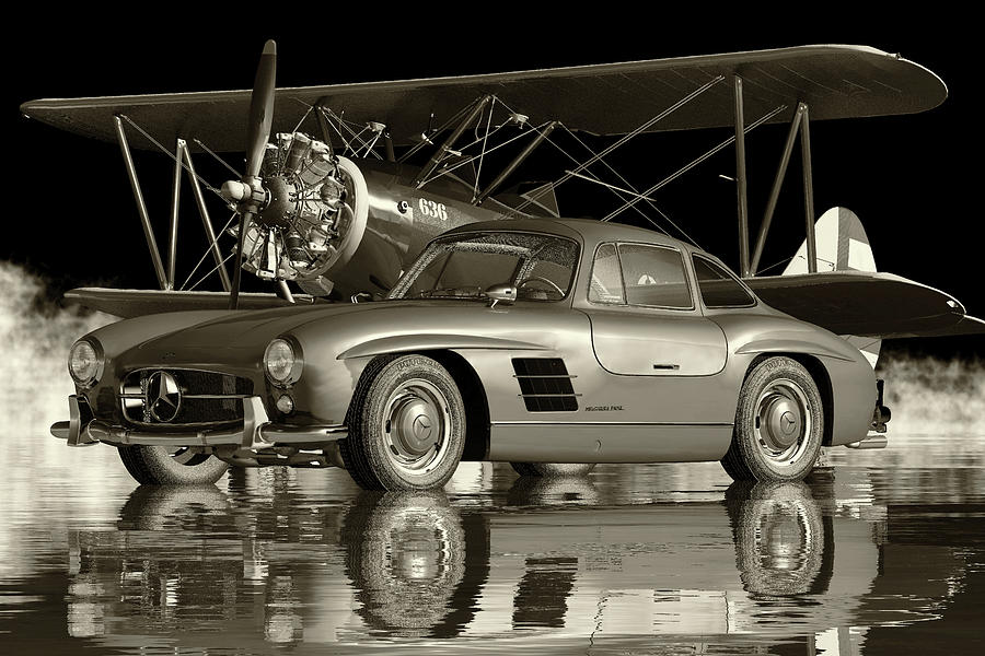 Mercedes 300SL Gullwing From 1964 - The Ultimate Sports Car Digital Art by Jan Keteleer