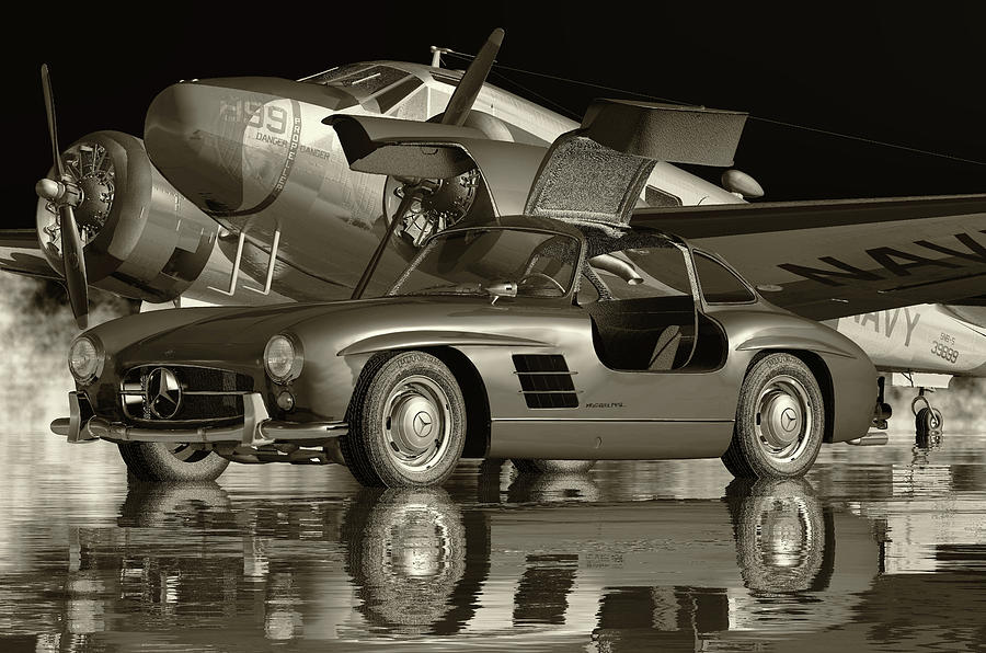 Mercedes 300SL Gullwing  The Most Iconic Car of Its Type Digital Art by Jan Keteleer