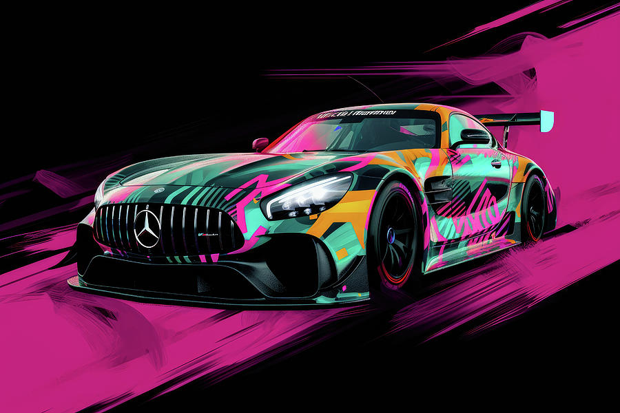 Mercedes AMG GT Coupe Digital Art by Fine Art Attic - Fine Art America