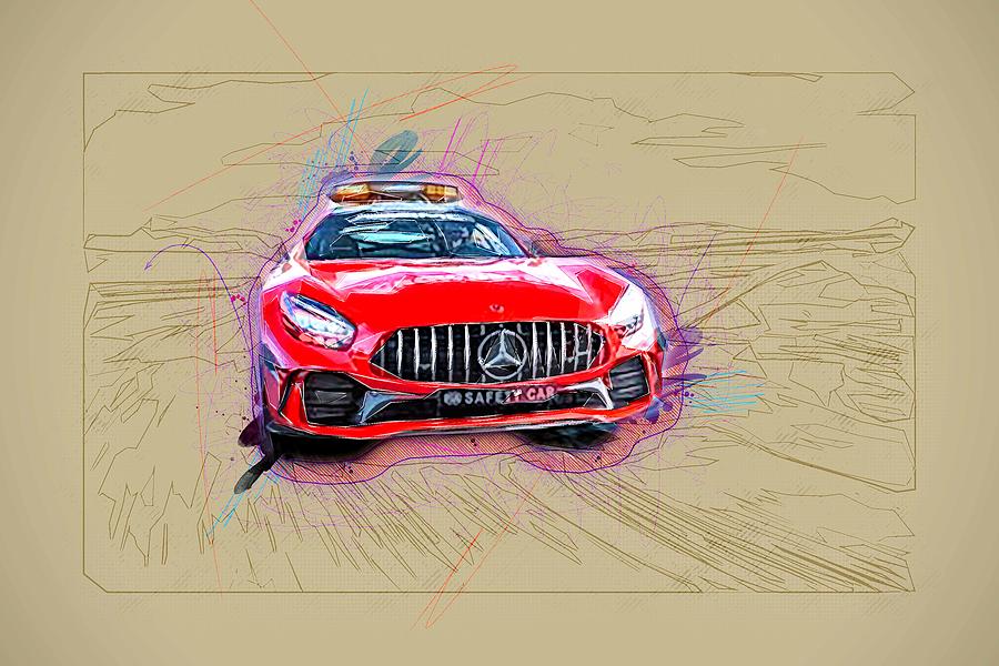 Mercedes Amg Gt R Raceway Fia F1 Safety Car 2021 Cars Motion Blur C190 ...