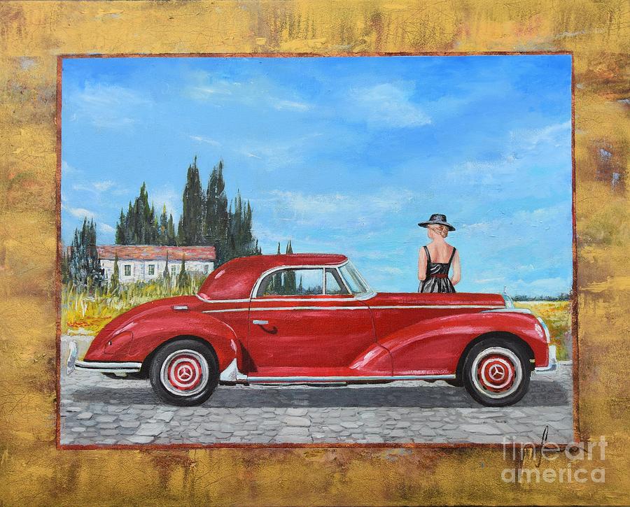 Mercedes-Benz 300 coupe Painting by Sinisa Saratlic