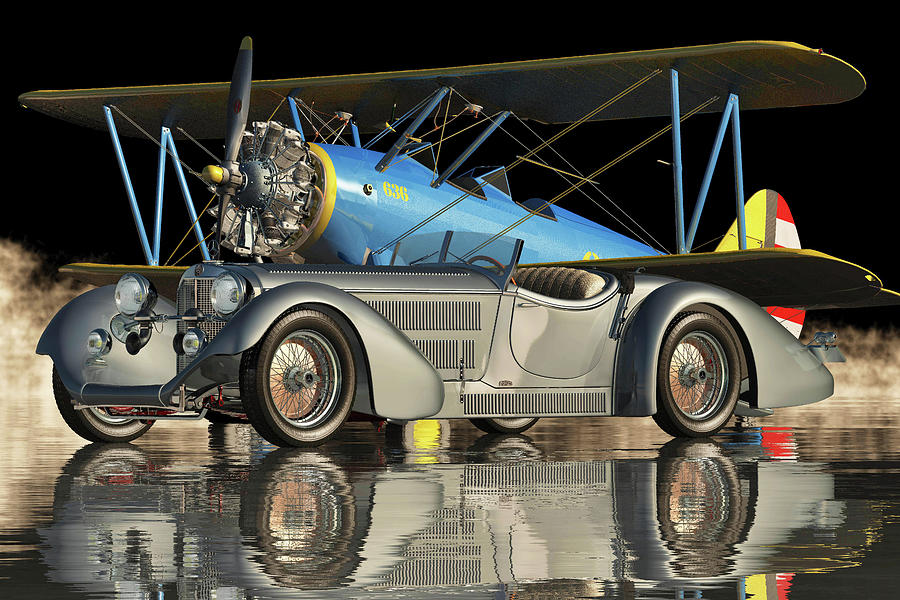 Mercedes - Benz 710 From 1930 - An Iconic Sports Car Digital Art by Jan Keteleer