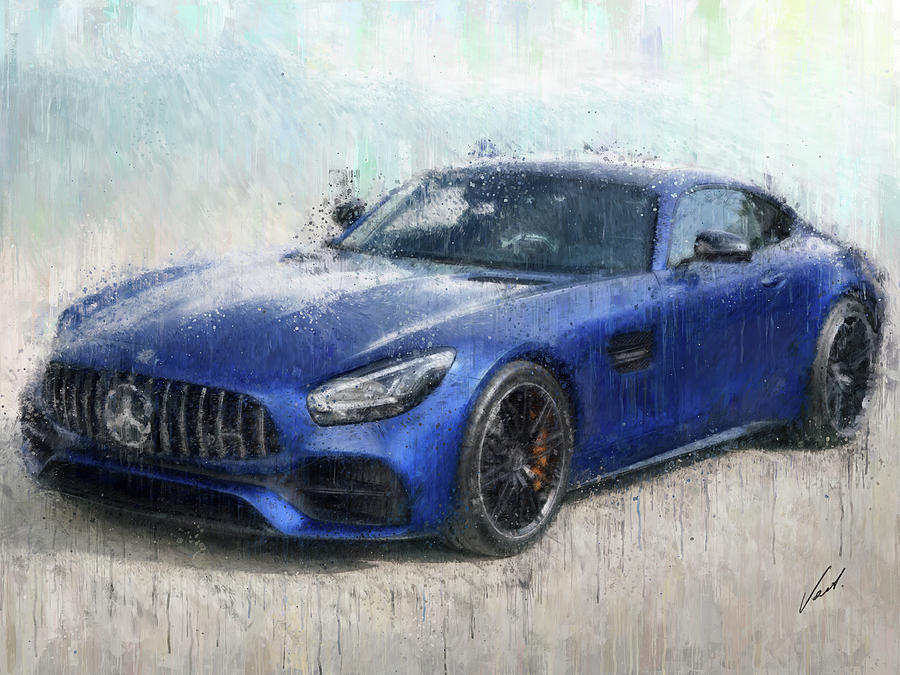 Mercedes-Benz AMG GT Coupe painting by Vart Painting by Vart