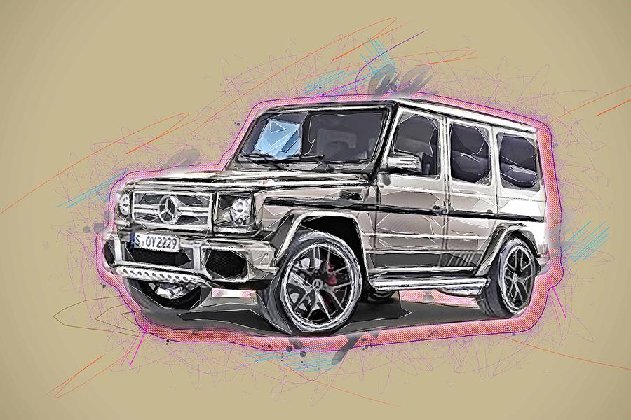 Mercedes Benz G Class 2018 Cars Gelendvagen German Suvs Mixed Media by ...