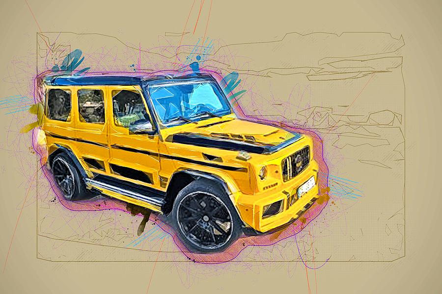 Mercedes Benz G Class W463 Spectacular Widebody Kit Boss G63 Yellow ...