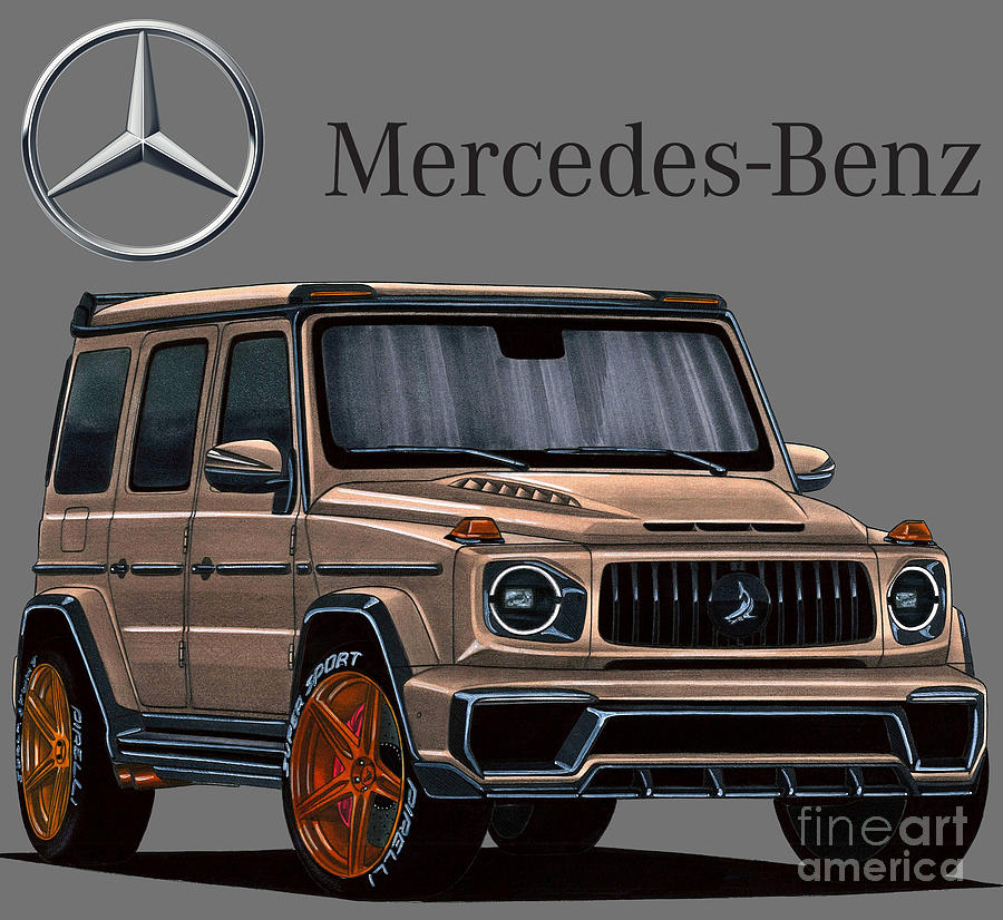 Mercedes-Benz Gelandewagen W463 Drawing by Vladyslav Shapovalenko ...