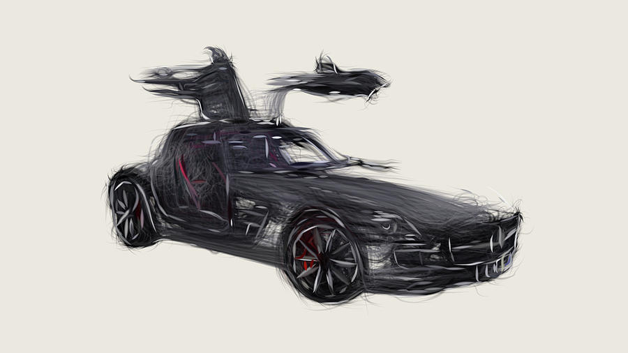 Mercedes Benz SLS AMG GT Digital Art by CarsToon Concept