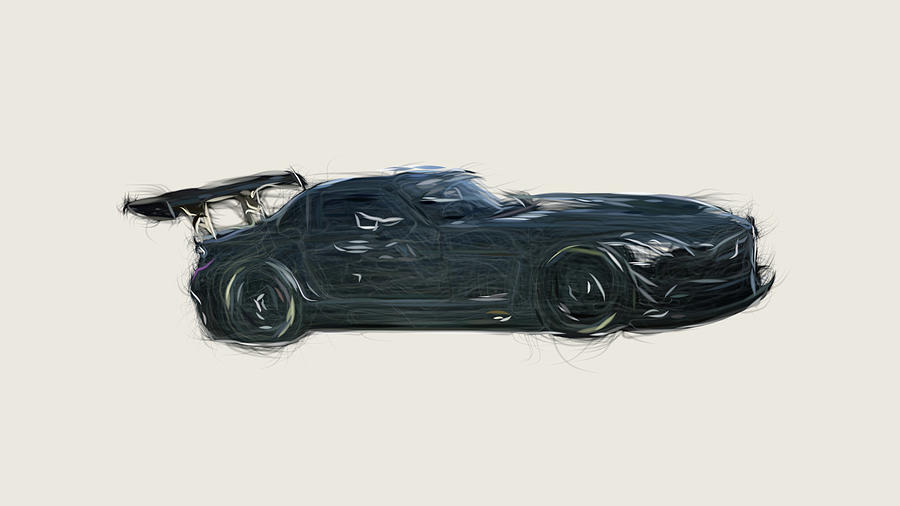 Mercedes Benz SLS AMG GT3 Digital Art by CarsToon Concept