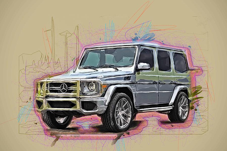 Mercedes G63 Amg Gray Matt Suv Wheels P101 Hre Mixed Media by Ola Kunde ...