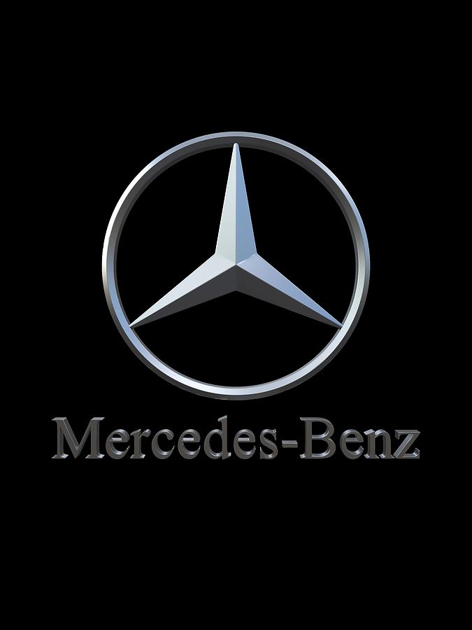 Mercedes Logo Digital Art by Darrell Hetherington