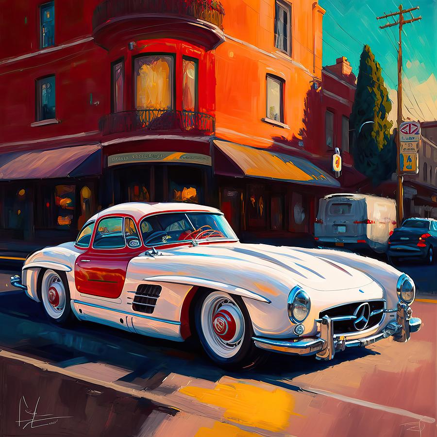 Car Painting - Mercedes SL 300 Gullwing by My Head Cinema
