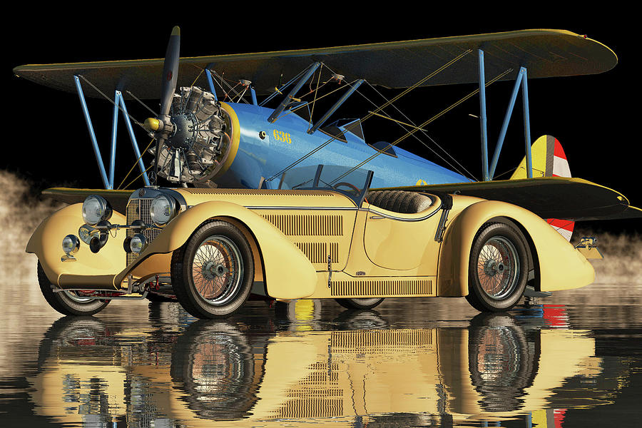 Mercedes SSK 710 Super Sport 1930 - The Most Luxurious Sports Car Digital Art by Jan Keteleer