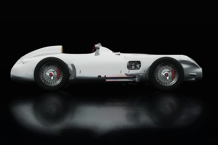 Mercedes W196 Silver Arrow Lateral View Photograph by Jan Keteleer