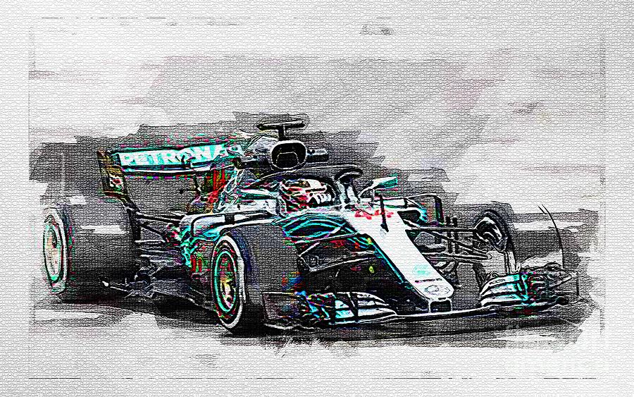 Mercedesamg F1 W09 Eq Power Racing Car Formula 1 Digital Art by Lisa ...