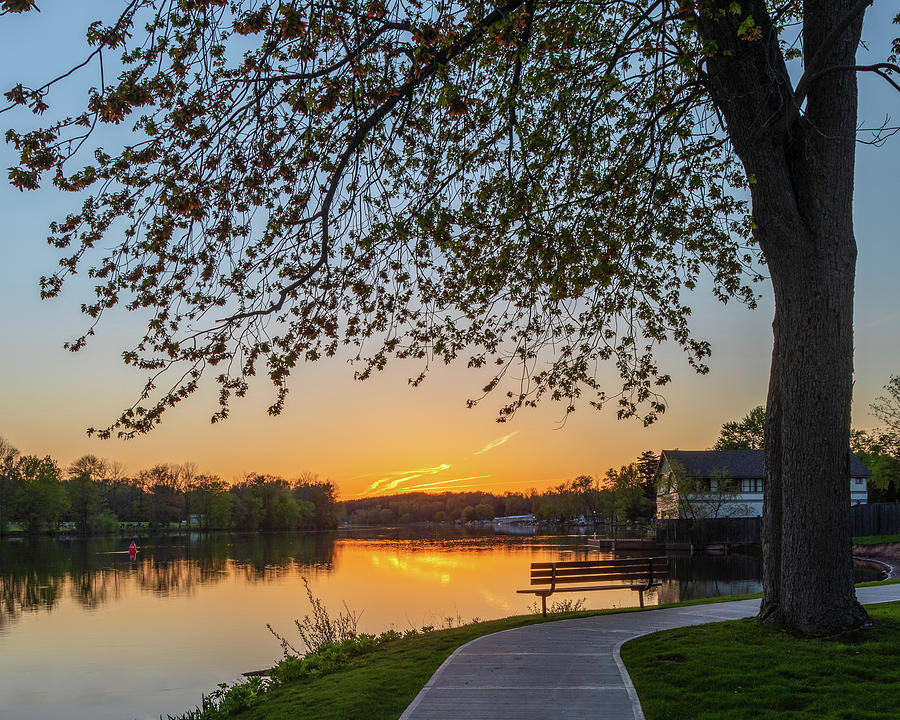 Mercer Park Sunset Photograph by Rod Best